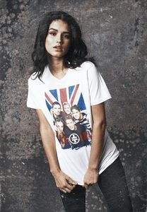 Merchcode MC468 - T-shirt pour dames Take That photo de groupe