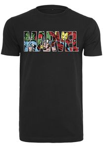 Merchcode MC591 - T-shirt com personagens e logo Marvel 