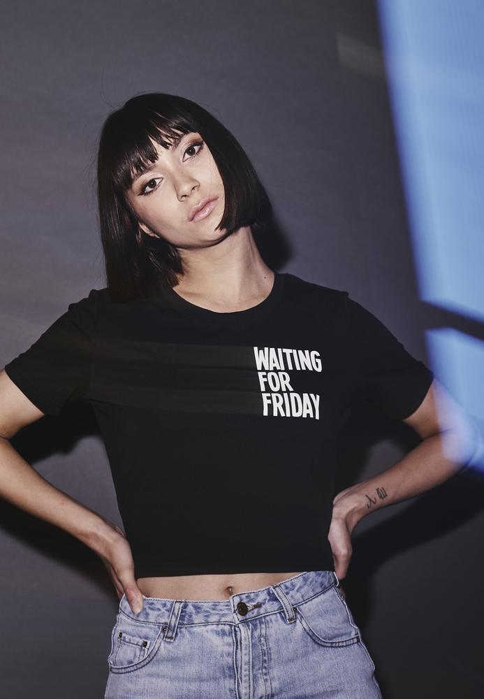 Mister Tee MT1028 - Ladies Waiting For Friday Cropped Tee