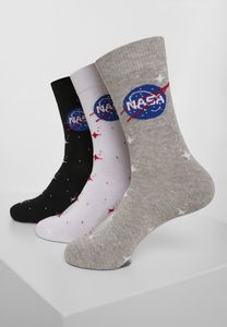 Mister Tee MT1206 - Pack de 3 calcetines con insignia de la NASA