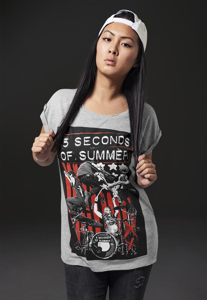 Merchcode MT460 - Dames Five Seconds of Summer Longprint T-shirt