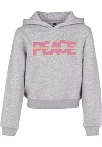 Mister Tee MTK008 - Sweatshirt à capuche crop-top pour enfants "Peace"