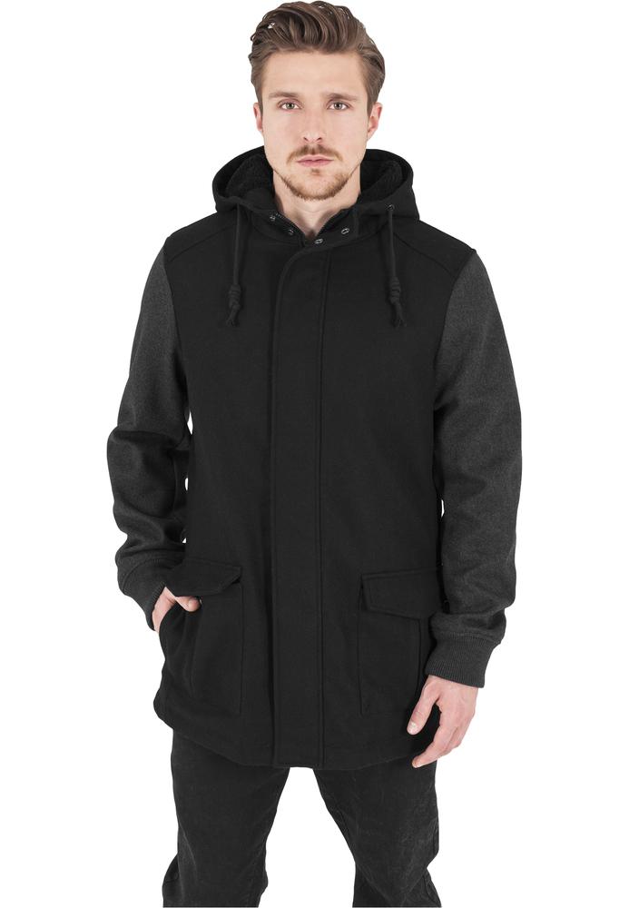 Urban Classics TB1161 - Contrast Hooded Wool Jacket