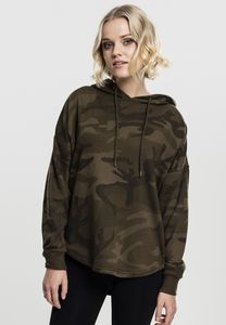 Urban Classics TB1724 - Sweatshirt à capuche grande taille pour dames camouflage