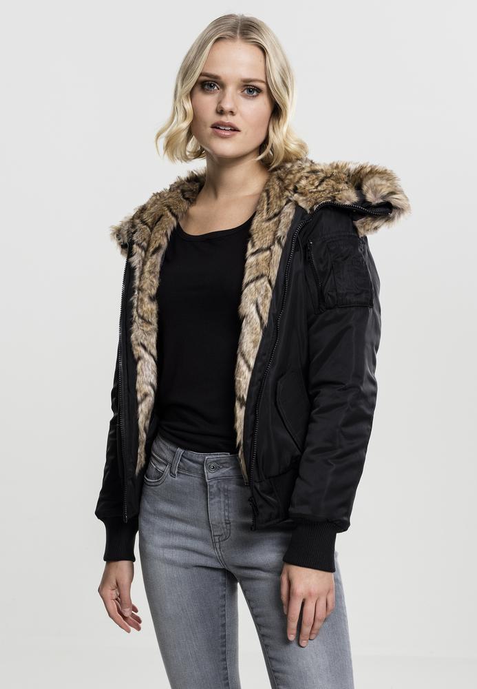 Urban Classics TB1759 - Ladies Imitation Fur Bomber Jacket