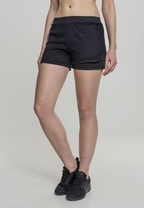 Urban Classics TB2028 - Shorts de malla con doble forro para mujer