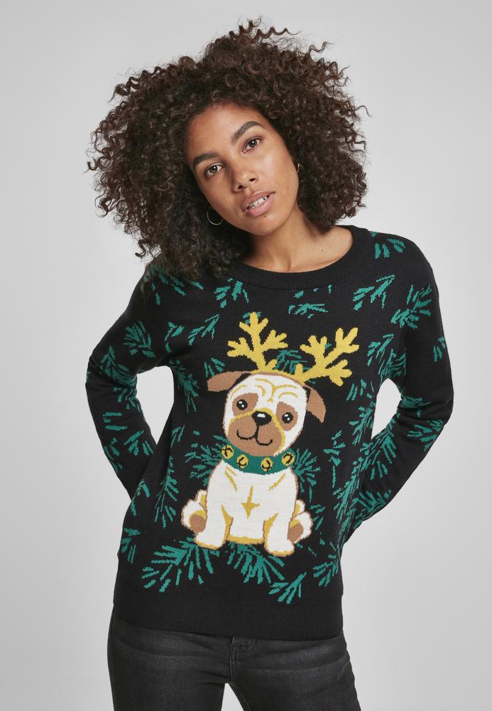 Urban Classics TB3243 - Ladies Pug Christmas Sweater