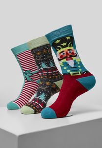 Urban Classics TB3746 - Christmas Nutcracker Socks 3-Pack
