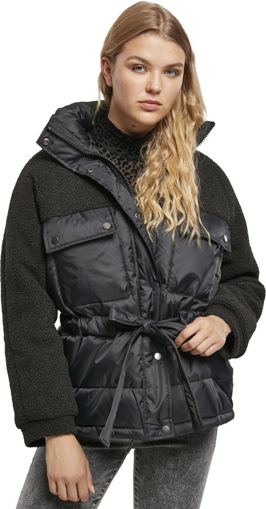 Urban Classics TB3768 - Ladies Sherpa Mix Puffer Jacket