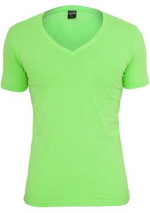 Urban Classics TB381 - T-shirt con collo a V al neon