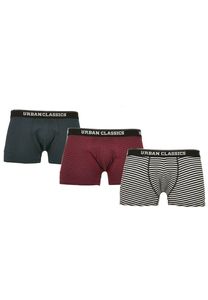 Urban Classics TB3844 - Boxer Shorts 3-Pack groen/donkerblauw+bordeaux rood/donkerblauw+wit/zwart