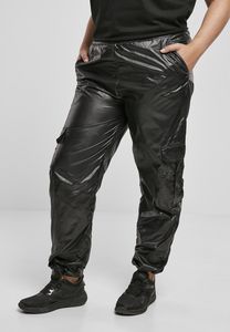 Urban Classics TB3987 - Pantalon de survêtement cargo brillant pour femme