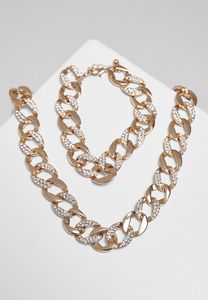 Urban Classics TB4052 - Basic Diamond Necklace And Bracelet Set