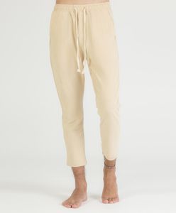 Cotton and linen structured jogging pants 