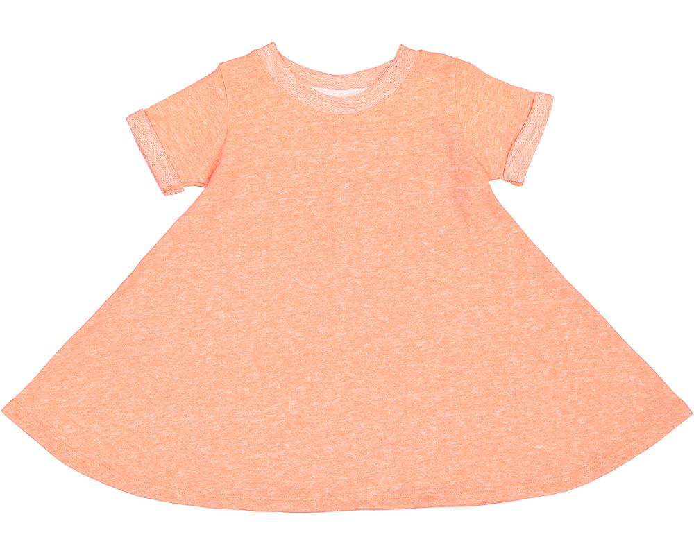 Rabbit Skins 5379 - Toddler Girl's Harborside Melange French Terry Twirl Dress