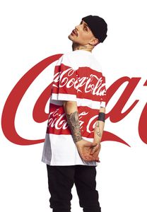 Merchcode MC137 - Coca Cola Stripe Oversized Tee