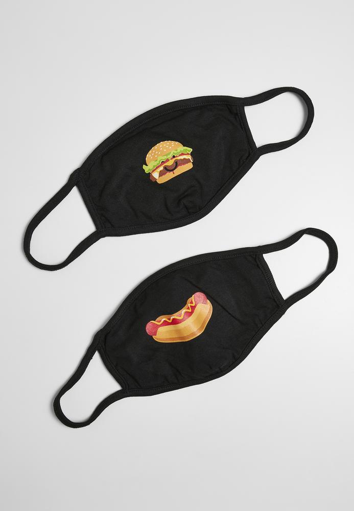 Mister Tee MT1622 - Burger and Hot Dog Face Mask 2-Pack