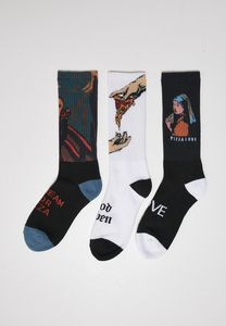 Mister Tee MT2154 - Pack of 3 Pizza Art socks