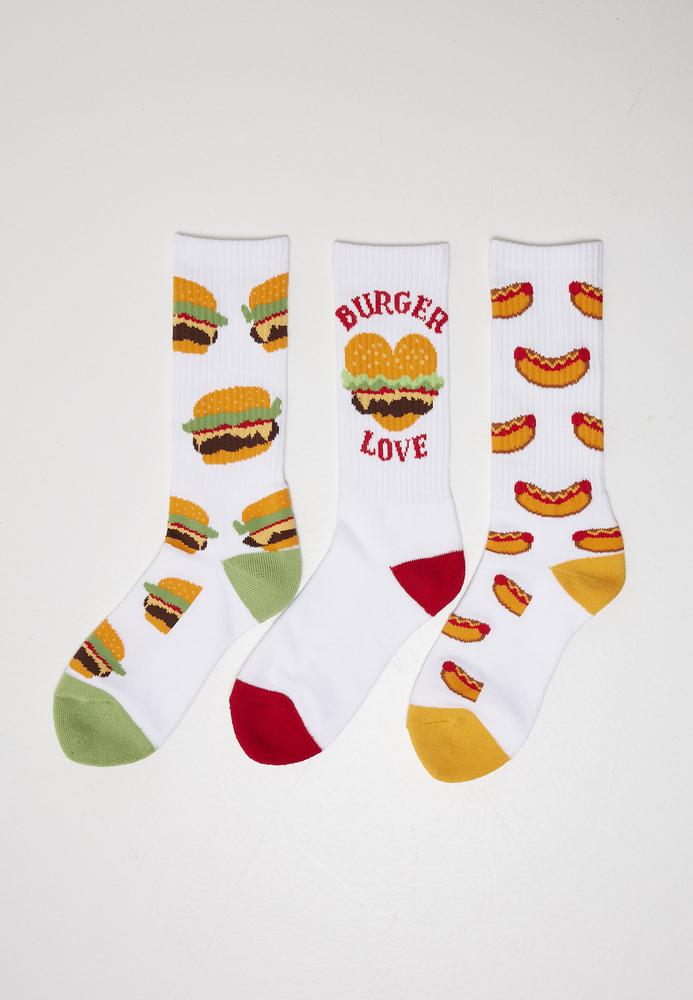 Mister Tee MT2156 - 3 Pack Burger Hot Dog Socks