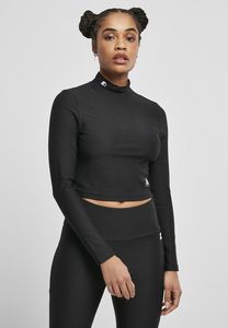 Starter Black Label ST159 - Womens Starter Cropped Stretch Long Sleeve Turtleneck T-Shirt