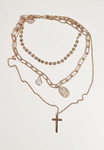Urban Classics TB4613 - Pearl Cross Necklace