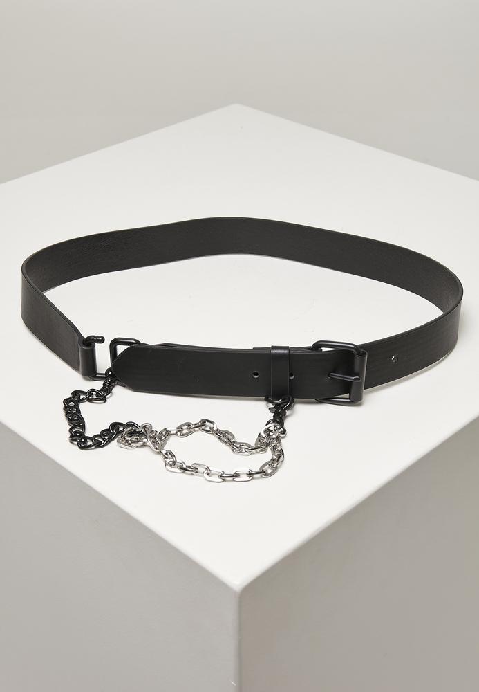 Urban Classics TB4639 - Faux leather belt with metal chain