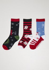 Urban Classics TB4647 - Paquete de 3 calcetines navideños de Santa Ho