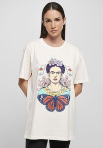 Merchcode MC640 - Frida Kahlo t-shirt da donna con farfalle