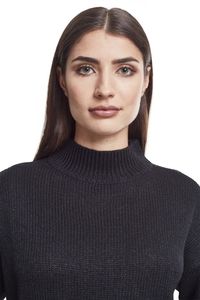 Suéter de cuello alto tamaño grande para mujer