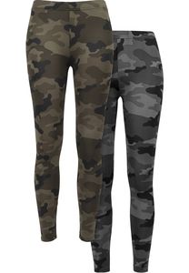UC Ladies TB1331A - Lot de 2 leggings camouflage pour femme
