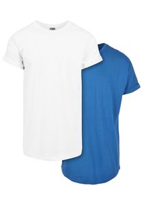 UC Men PP1561A - Lot de 2 t-shirts à revers de forme longue