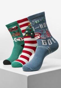 Urban Classics TB4879 - Ho Ho Ho Christmas Socks 3-Pack
