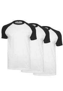 Urban Classics BY007AC - T-shirt manica raglan - Confezione da 3