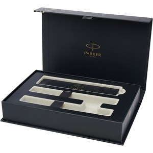 Parker 107820 - Parker IM achromatic ballpoint and rollerball pen set with gift box