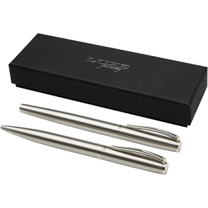 Luxe 107836 - Didimis recycled stainless steel ballpoint and rollerball pen set
