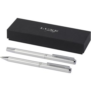 Luxe 107838 - Ensemble-cadeau stylo bille et stylo roller Lucetto en aluminium recyclé