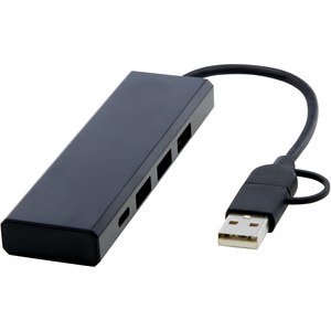 Tekiō® 124344 - Rise USB 2.0 Hub aus recyceltem RCS Aluminium
