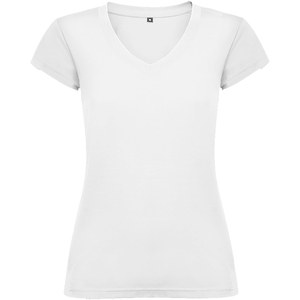 Roly R6646 - Victoria damesshirt met V-hals en korte mouwen